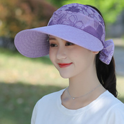 2024年凉帽女士遮脸帽子太阳帽，遮阳帽夏季空顶防晒帽防紫外线