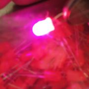 5mm 粉红 红发粉红光 雾状 LED二极管  (10个)