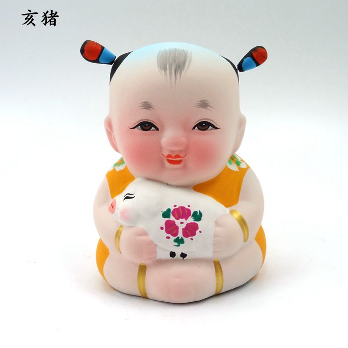 Huishan clay figurines<Chinese Zodiac-Hai Pig>Handicraft Gift giving Wuxi specialty A birthday presentin the Arts and crafts , Folk arts and crafts Features , Figurines/Clay/Miansu category - from Buy2taobao.com to provide professional Taobao agent buy service