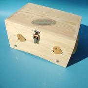 诗情艾意六针八针木制艾灸盒 实木温灸盒 合页式弧度艾灸盒背腰腹