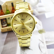 金色条钉数字石英表钢带表大表盘，男表潮流手表手表如图4