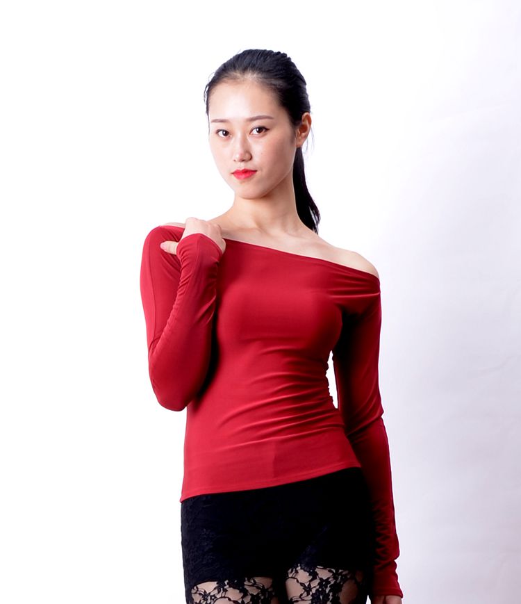 Foreign country dance Ballroom dancing Latin Word collar Long sleeve Shirt Latin jacket L040Ain the Sports/Yoga/Fitness/Fans supplies , Dance/Aerobics/Gymnastics , Latin , Latin Dance Tops category - from Buy2taobao.com to provide professional Taobao agent buy service