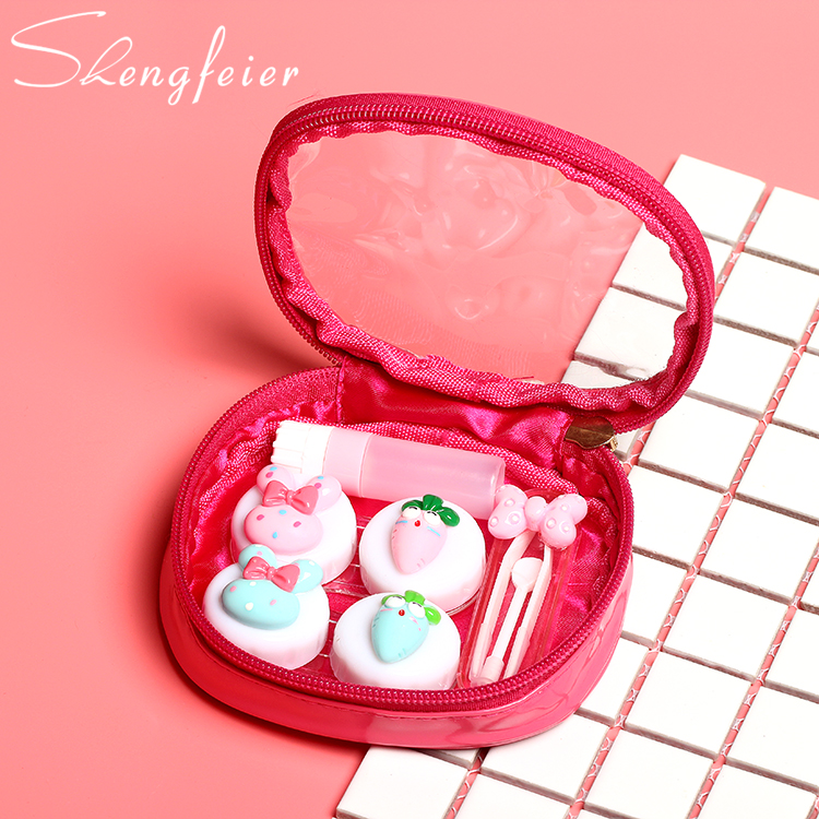 lovely Cosmetic radish Cartoon Contacts Companion box Double-box US-pupil Care box 2in the ZIPPO/Swiss Army Knife/Glasses , Glasses accessories,Care agent , Contact lenses companion box category - from Buy2taobao.com to provide professional Taobao agent buy service