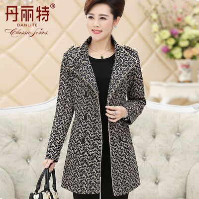 丹丽特中老年女开衫外套春秋装大码妈妈装外套