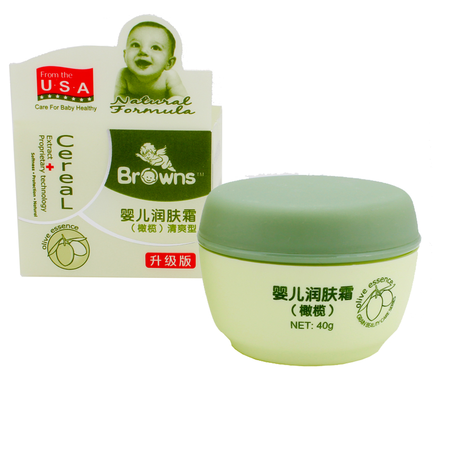 布朗天使嬰兒潤膚霜BB霜 寶寶小孩兒童護膚霜面霜(橄榄)40G 正品在類目 尿片/洗護/餵哺/推車牀, 寶寶洗浴護膚品, 潤膚乳中 - 來自Buy2taobao.com提供專業的淘寶代購服務
