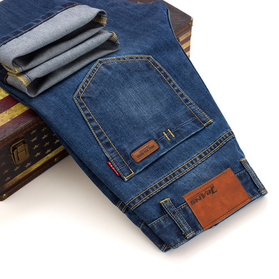 酷比街头秋季新款男士牛仔裤 男秋冬款直筒宽松青年中腰裤子男裤