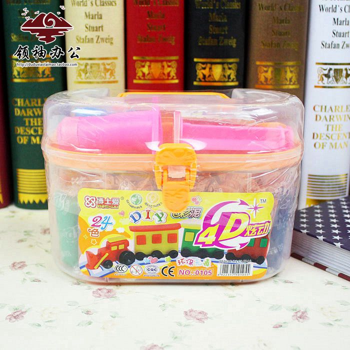博士爱24色彩泥套装玩具4D橡皮泥+6模具 面粉泥彩泥无毒安全配方|msdalam kategori Kamus elektronik/buku kertas elektronik/alat tulis, bekalan sekolah setiap hari, Choi lumpur/plastisin - dari Buy2taobao.com untuk memberikan perkhidmatan ejen Taobao profesional membeli
