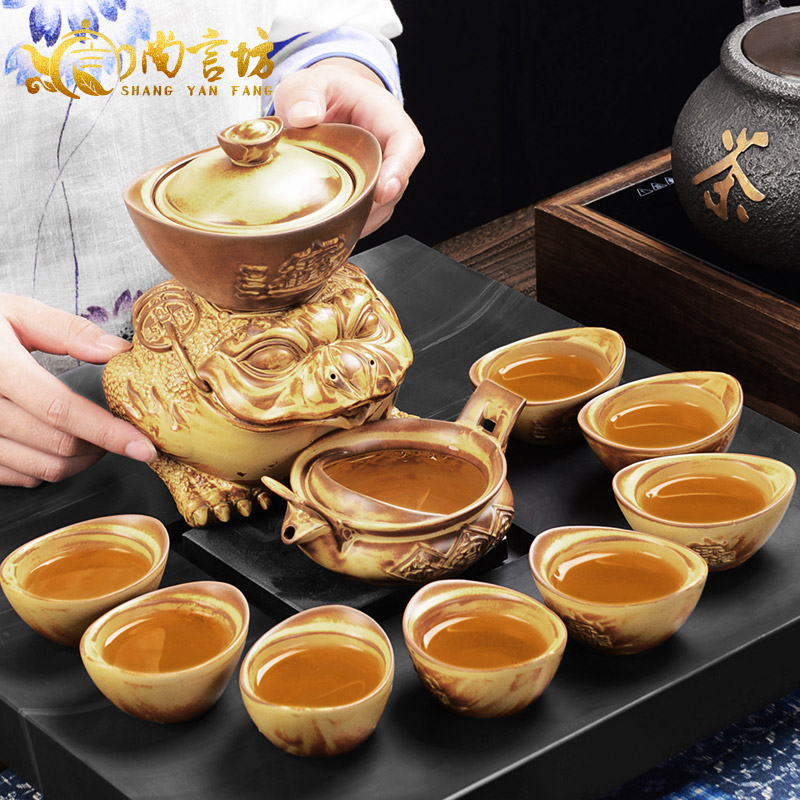 Shang Yan Fang Retro semi-automatic Kungfu Online tea set suit personality originality Lazy man Tea makers a complete set Coarse potteryin the Tableware , Tea set , Kung Fu Tea category - from Buy2taobao.com to provide professional Taobao agent buy service