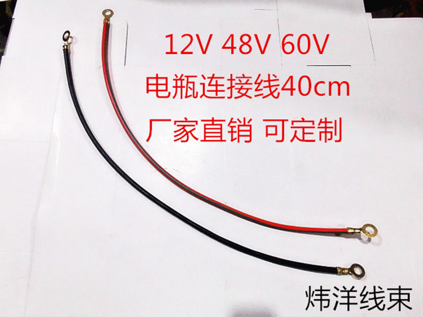 Wire harness factory Direct selling 12V48V Electric vehicle motorcycle Bold lengthen Battery cable Pure copperin the Motorcycle/Equipment/Fitting , Others Motorcycle Accessories category - from Buy2taobao.com to provide professional Taobao agent buy service