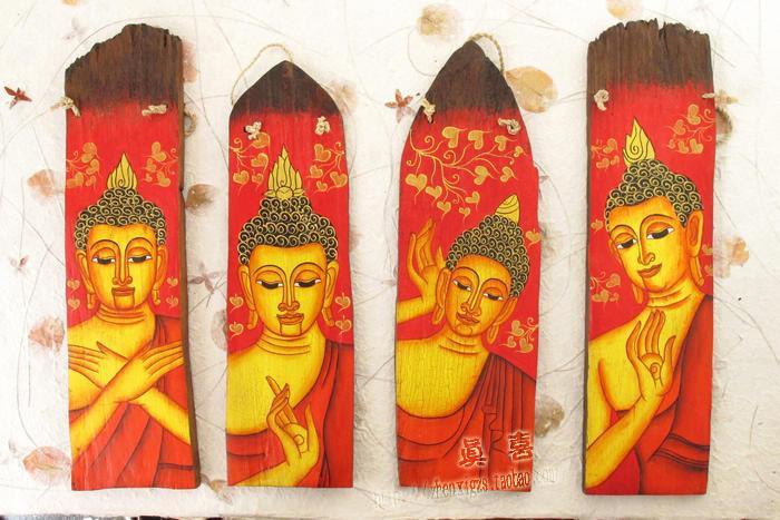 Thailand Imported Coloured drawing Hand drawn Buddha head solid wood Picture card Home Furnishing a living room a decoration Wall hanging decorate Arts and Craftsin the Arts and crafts , Overseas Crafts , Thai specialties category - from Buy2taobao.com to provide professional Taobao agent buy service