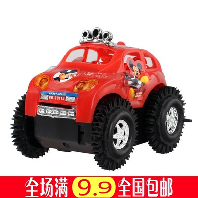 米奇电动翻斗车 反斗车翻滚特技车 宝宝益智新奇儿童电动玩具批发