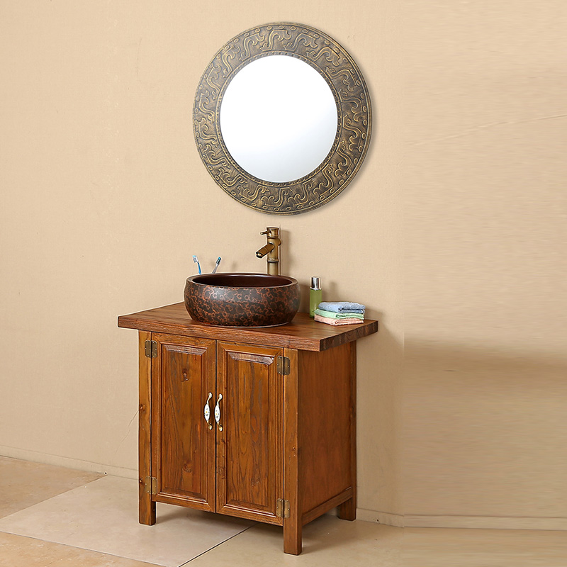 Gula ancient wind Modern Chinese To fake something antique Bathroom cabinet Countryside solid wood Elm TOILET Vanity cabinet combinationin the Decoration main material , Toiletries , Bathroom Furniture , Bathroom cabinet portfolio category - from Buy2taobao.com to provide professional Taobao agent buy service