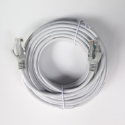 成品网线 机制成型电脑网络跳线 ADSL宽带连接线RJ45灰白色 10米