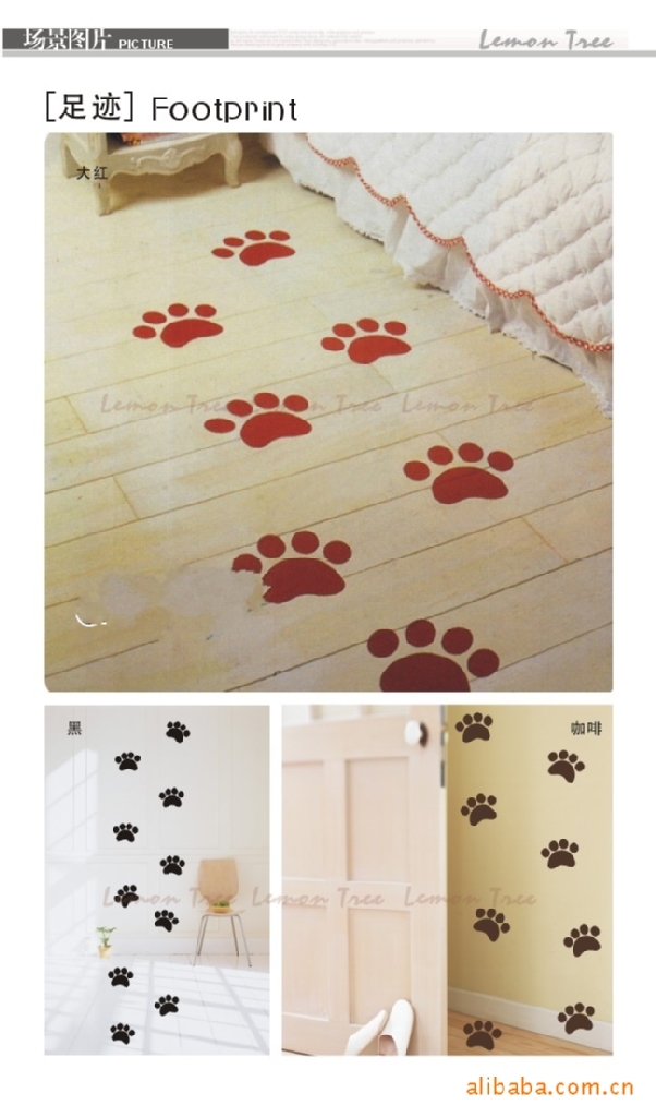 Footprints and footprints Children's Room Bathroom/TOILET bedroom hall decorate Switch Sticker fashion Home Furnishing Wall Stickersin the Home accessories , Stickers , Wall Stickers category - from Buy2taobao.com to provide professional Taobao agent buy service
