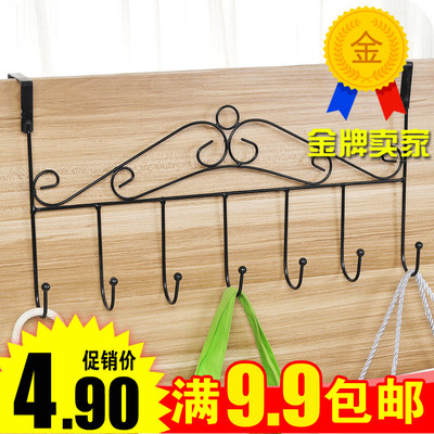 铁艺门后挂钩无痕粘钩创意强力衣架挂衣钩衣服壁挂厨房免钉挂衣架