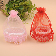 个性韩版创意婚礼喜糖盒子欧式网纱篮子结婚婚庆用品