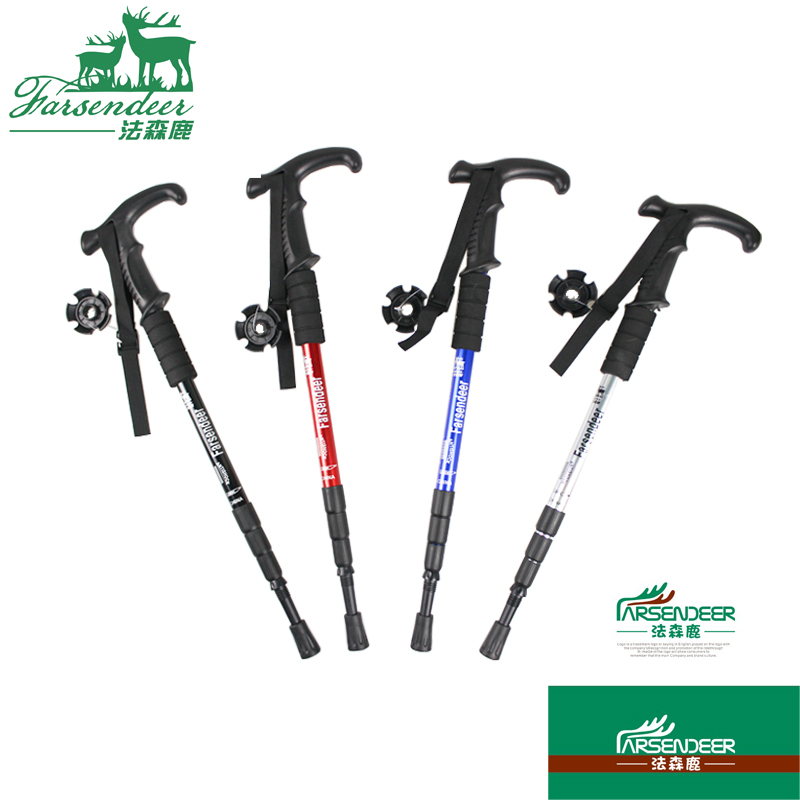 Fasson deer Alpenstock aluminium alloy Ultralight carbon fibre Telescoping Mountaineering Walking stick shock absorption outdoors Wadingin the Outdoor/Mountaineer/Camping/Travel Goods , Alpenstock/Cane category - from Buy2taobao.com to provide professional Taobao agent buy service
