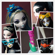 正版monsterhigh怪物，高中童话精灵配件道具眼镜，配饰第三波