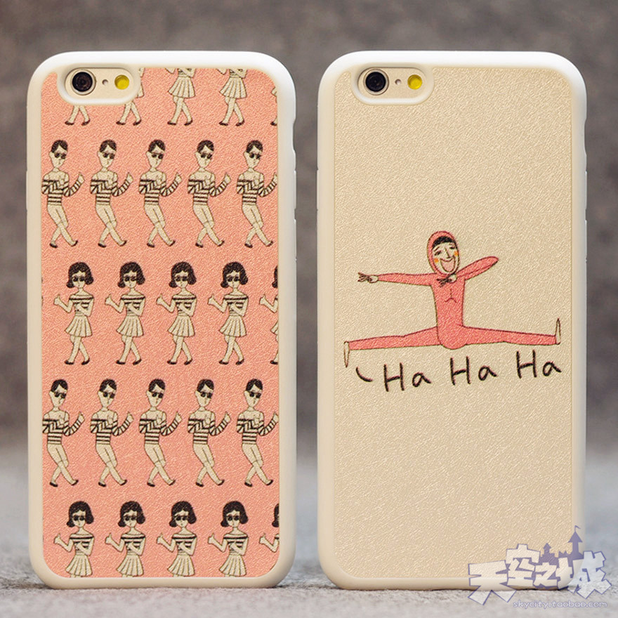蚕丝广场舞哈哈哈搞笑恶搞小苹果6plus.5.5s保护套iPhone6手机壳
