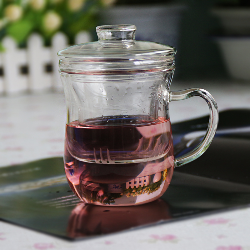 glass manual to work in an office filter transparent Flower cup teacup With cover lady Water cupin the Tableware , Cup/Cups/Kettle , Glass category - from Buy2taobao.com to provide professional Taobao agent buy service