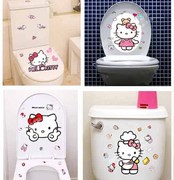 hello kitty个性马桶贴墙贴画浴室厕所防水贴纸创意卫生间装饰