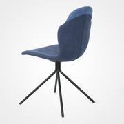 heduen休闲阳台椅子日式麻布，铁艺餐椅美式轻奢布艺创意靠背椅h530
