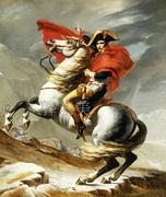 世界名画大卫，拿破仑穿越阿尔卑斯山人物，办公室油画欧式画芯喷绘