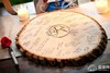 定制个性定制创意签到本欧式森系室外婚礼实木墩刻字签字祝福语