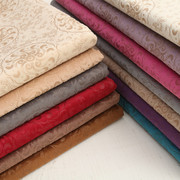 欧式超柔绒布高档沙发布料加厚软包背景丝绵绒麻布帆布桌布提花布