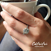 韩国高端仿真钻戒女3克拉花朵，微镶戒指结婚拍照戒指假戒指首饰品