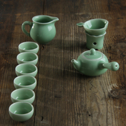 青瓷冰裂茶具陶瓷套装，盖碗功夫茶具茶杯，茶壶茶具套装