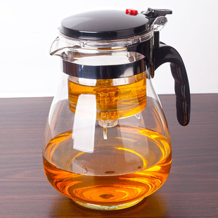 重压飘逸杯泡茶壶，耐热玻璃茶具可拆洗内胆花茶玲玲杯冲茶器