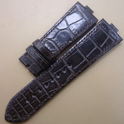 凸口真皮表带 适用于VC 江诗丹顿 纵横四海 美洲鳄鱼皮表带男