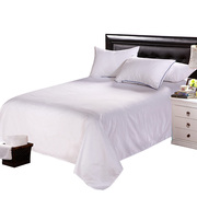 宾馆酒店床上用品白色纯棉床单美容院足疗全棉加厚床笠床单棉