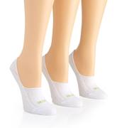HUE女士袜子船袜白色清新舒适透气3双装H972M