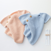 宝宝手工编织毛线diy材料包婴儿，纯棉线视频，教程织毛衣针工具套装