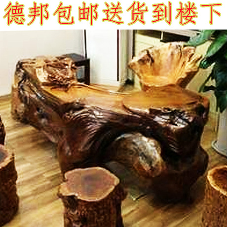 根雕整体茶海茶台
