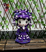 云南民族木偶娃娃手工艺品，中国少数民族娃娃新娘装，玩偶装饰摆件