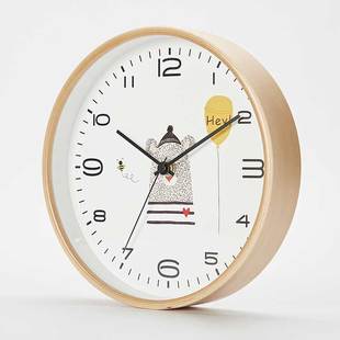 8寸北欧挂钟现代简约艺术，装饰时钟创意，挂表家用静音客厅卧室钟表