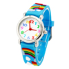 蓝色彩虹RainBow女孩进口外贸原单手表进口机芯防水儿童手表