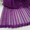 服装diy布料深紫色网眼百褶风琴皱褶透明网纱蓬蓬裙子婚纱面料