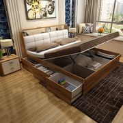 定制板材床储物床双人床简约衣柜，梳妆台卧室成套家具套装组合六件