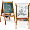 儿童木制画板画架双面磁性可升降支架式宝宝写字板绘画竹制黑板