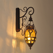 漫咖啡欧式复古铁艺壁灯客厅卧室床头灯过道阳台创意装饰咖啡厅灯