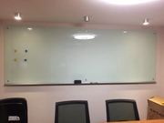 定制挂式无磁性钢化，烤漆玻璃白板，90120cm会议室办公写字留言黑板