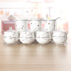 简约时尚陶瓷调味罐四件套韩式调味盒调料罐套装调料盒盐罐筷子筒