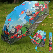 托马斯童伞火车头卡通玩具手柄，手动折叠二折伞儿童学生雨伞1719