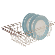 不锈钢伸缩洗菜篮，沥水篮创意碗碟架沥水盆时尚滴水果盘
