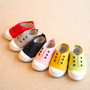 春秋季儿童帆布鞋男童女童板鞋，小童宝宝懒人鞋子，1-3岁2一脚蹬球鞋