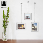 umbra欧式创意悬挂金属相架 家庭装饰照片墙相框墙挂墙画框组合